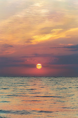 beautiful sunrise on the Adriatic coast