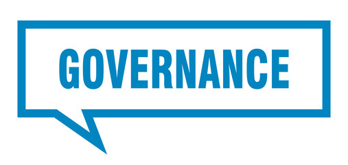 governance sign. governance square speech bubble. governance