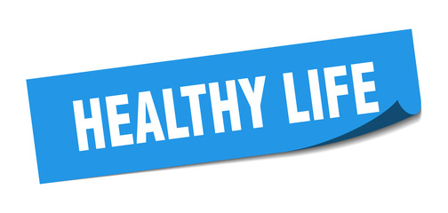 healthy life sticker. healthy life square isolated sign. healthy life