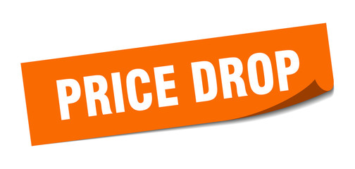 price drop sticker. price drop square isolated sign. price drop