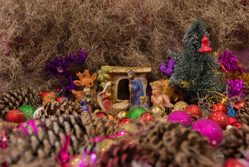 Christmas Themes-Nativity scenes of Santa Claus 04