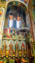 Fototapeta na wymiar Orthodox church of St. Nicolas, the wonderworker. On the territory of Narikala fortress. Tbilisi, Georgia