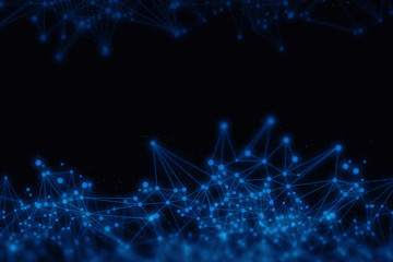 data cloud storage, neuron plexus brain, futuristic connecting, digital technology system, network social online, background 3d illustration rendering, machine deep learning