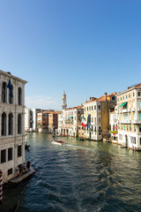 Fototapeta na wymiar Venedig, Kanal, Tourismus, Boote, Schiffe, Menschen, Stadt, Altstadt, Canal Grande