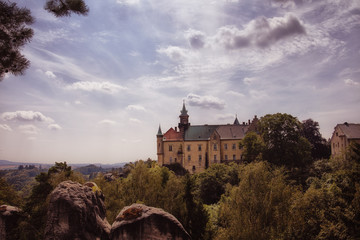Fototapeta na wymiar Bohemian Paradise, castle Hrubá Skála