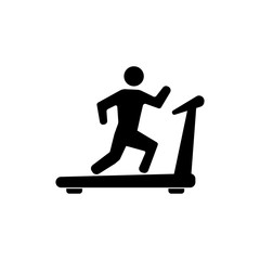 Man on treadmill Icon. treadmill symbol for your web site design, logo, app, UI. Vector illustration, EPS10.
