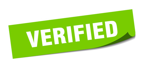 verified sticker. verified square isolated sign. verified