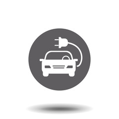 Fototapeta na wymiar Electric auto icon. Flat design. Simple vector illustration for graphic and web design.