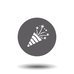 Confetti Popper icon vector, filled flat sign, solid pictogram isolated. Firecracker logo. Simple vector illustration for graphic and web design. EPS 10