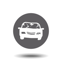 Car crush icon. Simple vector illustration for graphic and web design. EPS 10