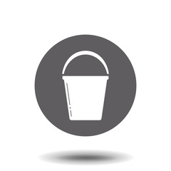 Bucket Icon. Flat design. Simple vector illustration for graphic and web design. EPS 10