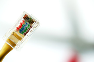 to cut the Internet cable with a pair of scissors