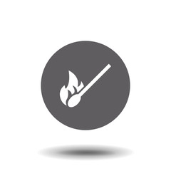 match stick with fire vector icon. Flat design. Simple vector illustration for graphic and web design. EPS 10