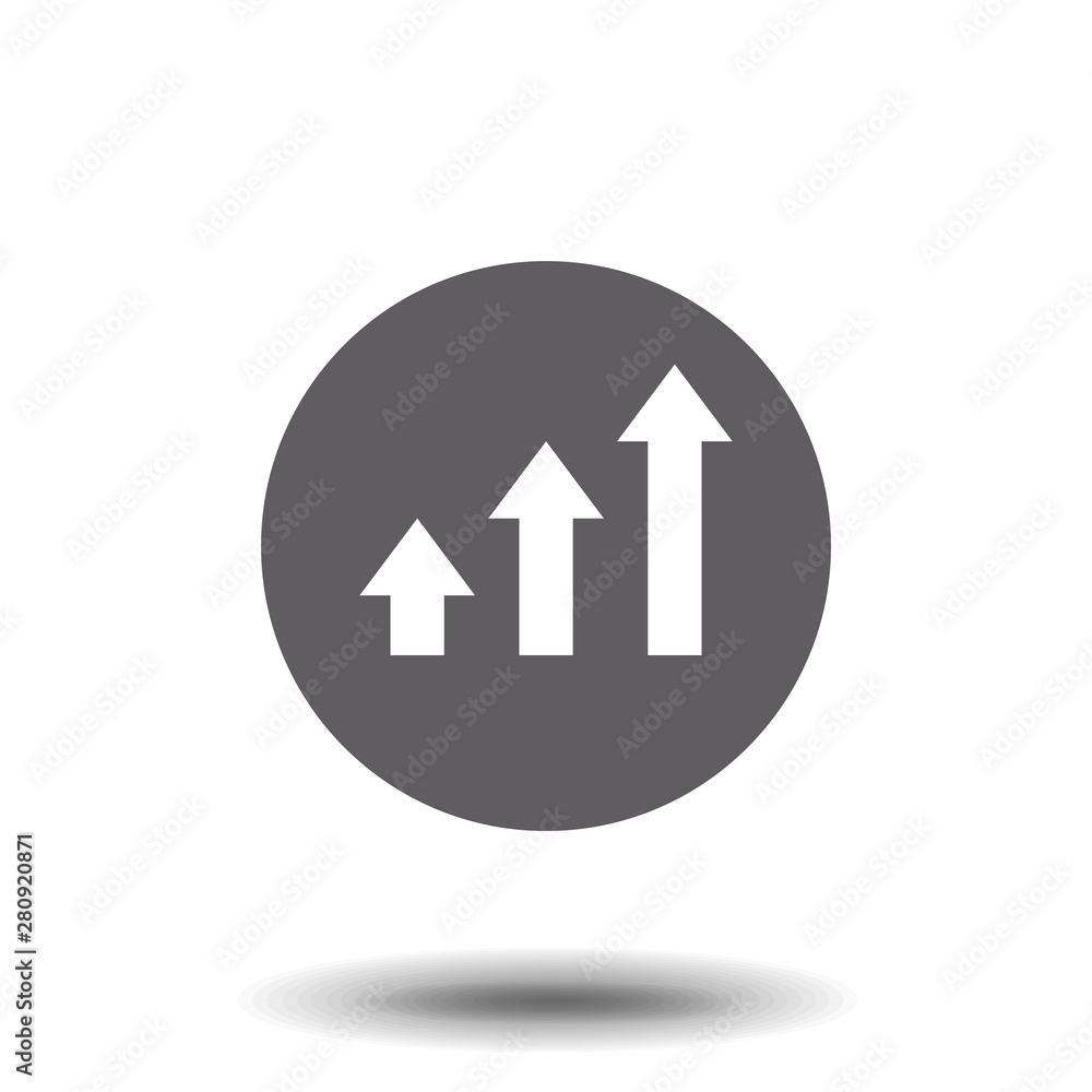 Poster growth of business - vector icon. flat design. simple vector illustration for graphic and web design