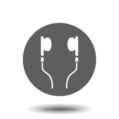 Headphones icon. Flat design. Simple vector illustration for graphic and web design. EPS 10