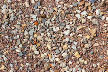 Soft track cover in the park gravel granite screening crumb, background texture