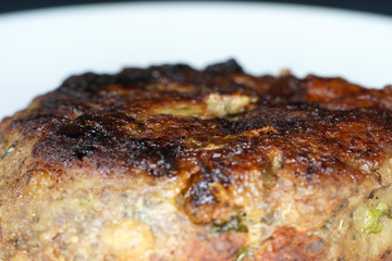 Delicious meatballs fried crispy brown and served hot