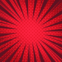 Comic abstract red background