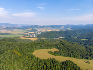 Mountain landscape with green forests_2