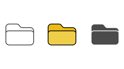 Folder vector icon sign symbol