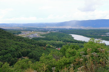 Obraz premium View over the Autodrom Most in Czech republic