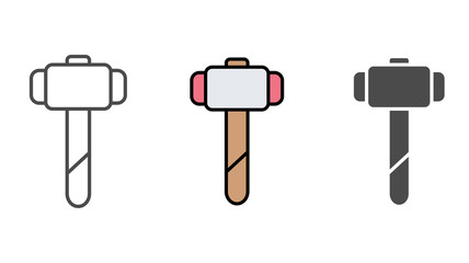 Hammer vector icon sign symbol