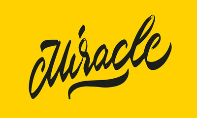 Miracles quote print in vector