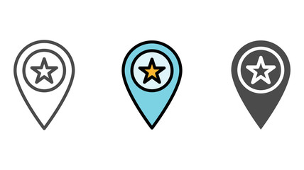Location pin vector icon sign symbol