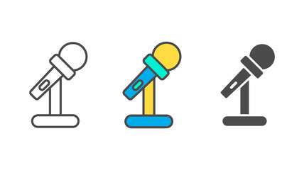 Microphone vector icon sign symbol