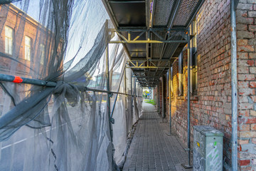 The net cover for pedestrian protection during building construction