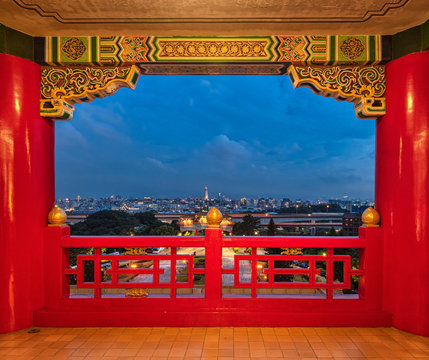 View from the famous Grand Hotel of Taipei, Taiwan