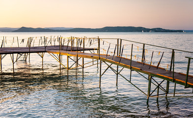 Sunset over lake Balaton, Hungary