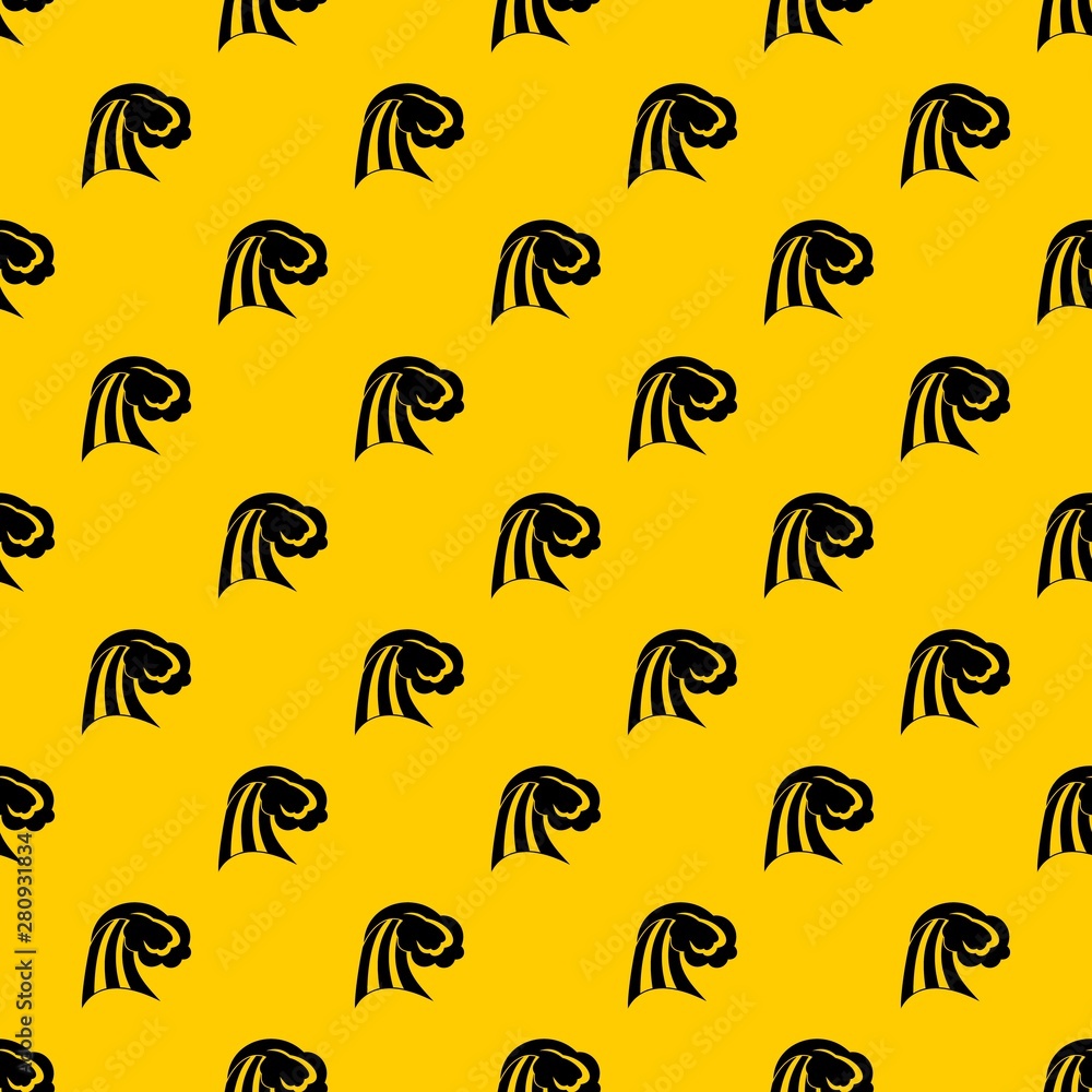Poster big wave pattern seamless vector repeat geometric yellow for any design