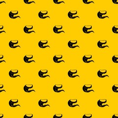 Curling and cracking wave pattern seamless vector repeat geometric yellow for any design