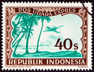 Aircraft and beach (Indonesia 1947)