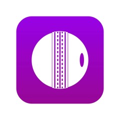 Black and white cricket ball icon digital purple for any design isolated on white vector illustration