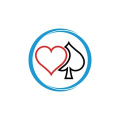 Obraz premium Poker Club Logo Design for Casino Business, Gamble, Card Game, Speculate, etc