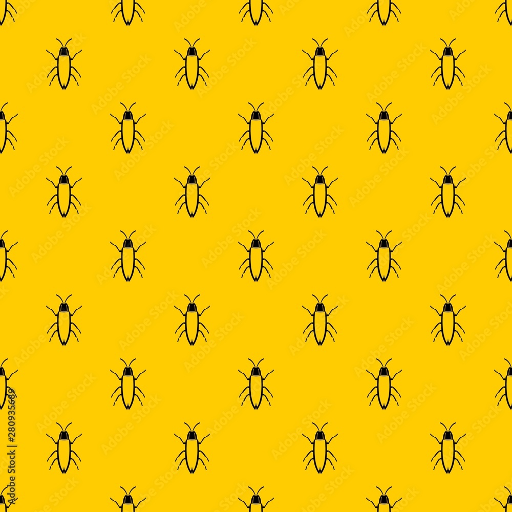 Poster cockroach pattern seamless vector repeat geometric yellow for any design