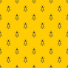 Cockroach pattern seamless vector repeat geometric yellow for any design