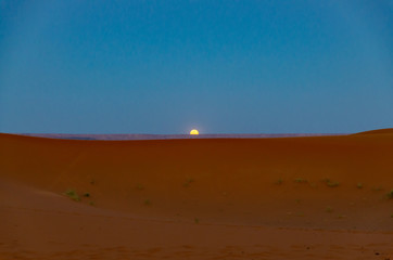 La Luna sorge nel deserto