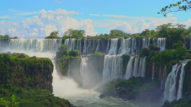 Iguazu falls seen from the Argentinian side of the national park