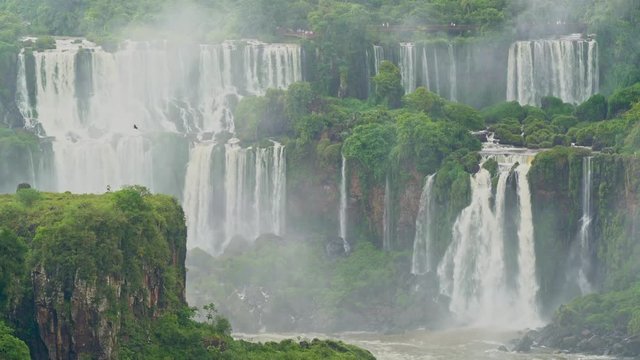 Part of Iguazu falls seen from the Brasilian side of the national park