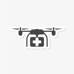 Medical Drone sticker on white