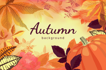 Autumn vector background. 