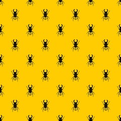 Rhinoceros beetle pattern seamless vector repeat geometric yellow for any design