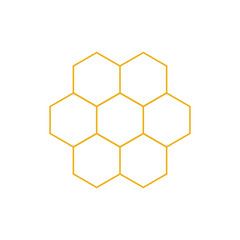 Honeycomb vector icon. Honey. Honeycomb bee