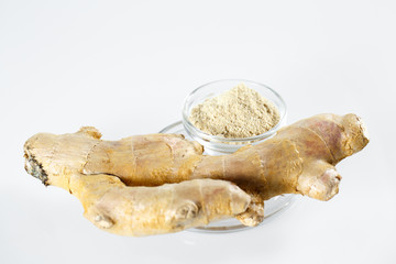 Ginger Isolated in white.