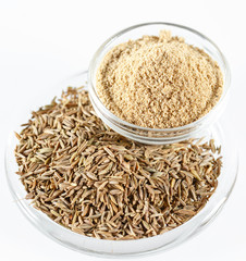 Cumin Isolated in white.