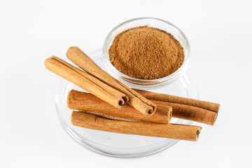 Cinnamon Isolated in white.