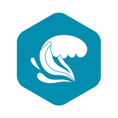 Surf wave icon. Simple illustration of surf wave vector icon for web